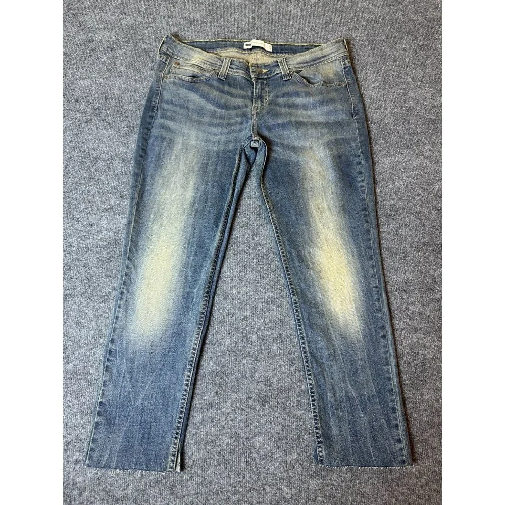 Levi's Demi Curve Low Rise Skinny Stretch Jeans Women Blue Faded Denim Sz 31x25*
